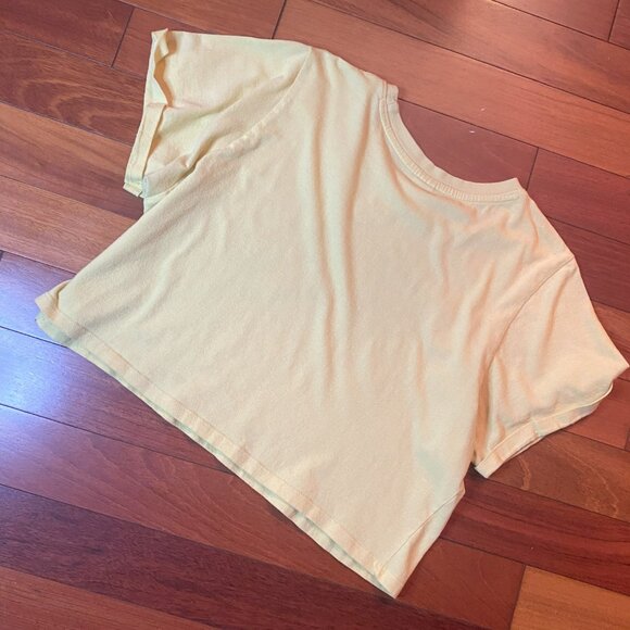 Yellow Boho Crop Top size Large - Picture 6 of 7
